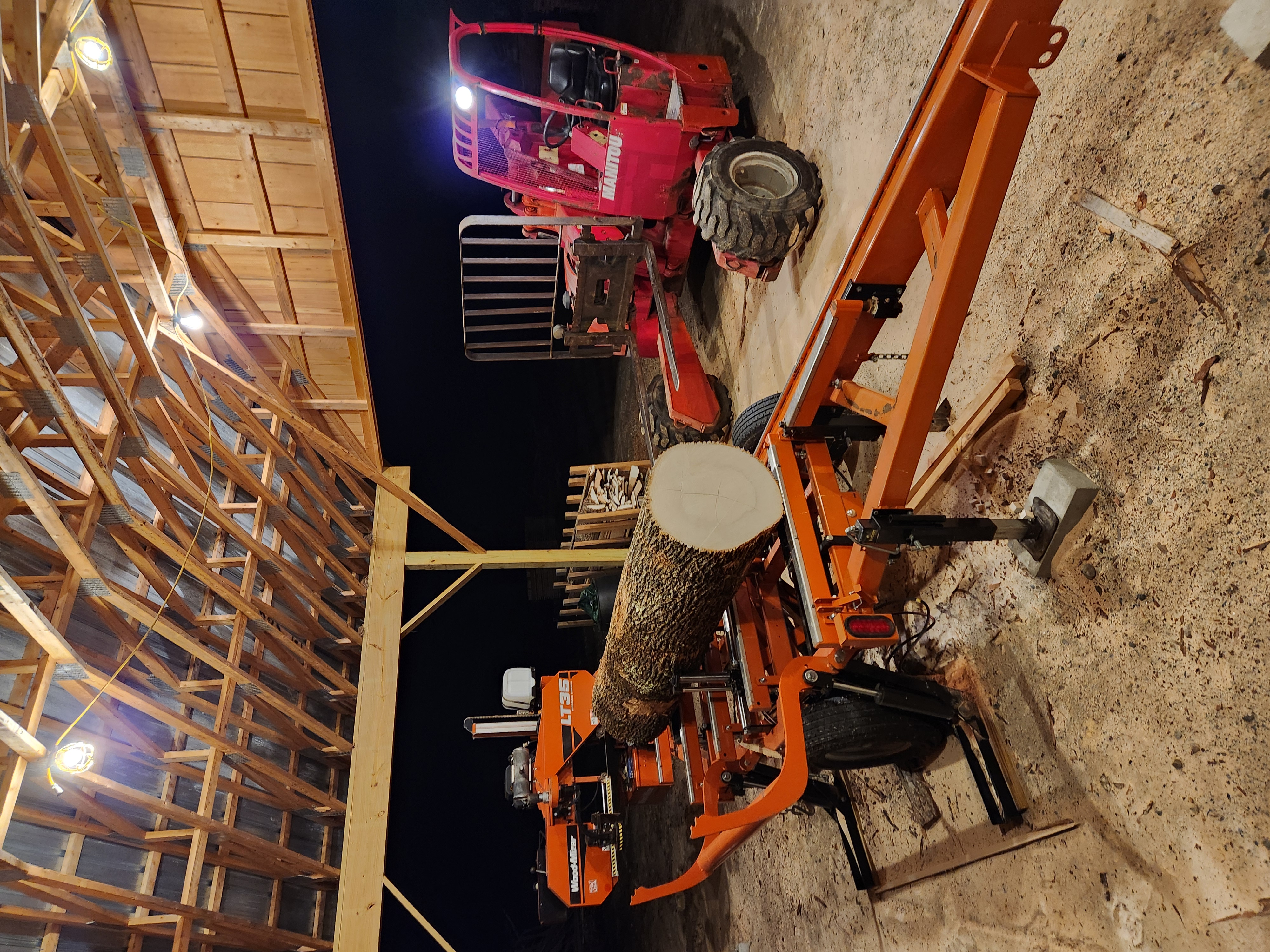 Woodside Woodworks sawmill in operation